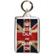 Keep Calm and Carry On - Double Sided - Large Keyrings