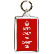 Keep Calm and Carry On - Double Sided - Large Keyrings