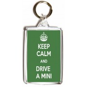 Keep Calm and Drive a Mini - Double Sided - Large Keyring