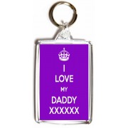 I Love My Daddy XXXXXX - Double Sided - Large Keyring