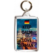 Keep Calm and Love Germany - Double Sided - Large Keyring