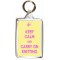 Keep Calm and Carry On Knitting - Double Sided - Large Keyring Keep Calm and Carry On Knitting - Double Sided - Large Keyring