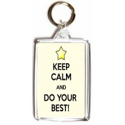 Keep Calm and Do Your Best! - Double Sided - Large Keyring