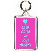 Keep Calm and Love Mummy - Double Sided - Large Keyring