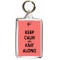 Keep Calm and Knit Along - Double Sided - Large Keyring
