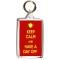 Keep Calm and Have a Day Off - Double Sided - Large Keyring