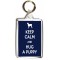 Keep Calm and Hug a Puppy - Double Sided - Large Keyring