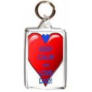 Keep Calm and Love Dad! - Double Sided - Large Keyring