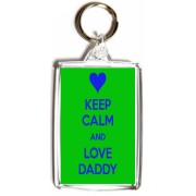Keep Calm and Love Daddy - Double Sided - Large Keyring
