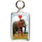 Keep Calm and Love Elephants - Double Sided - Large Keyring
