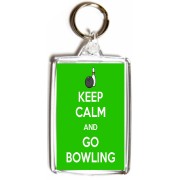 Keep Calm and Go Bowling - Double Sided - Large Keyring