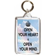 Open Your Heart & Open Your Mind - Double Sided - Large Keyring