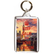 Keep Calm and Love London - Double Sided - Large Keyring