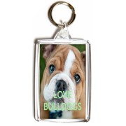 Love Bulldogs - Double Sided - Large Keyring