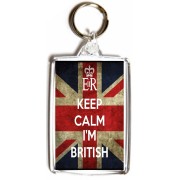 Keep Calm I'm British - Double Sided - Large Keyring