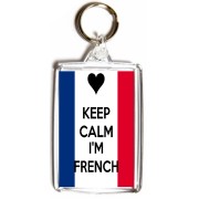 Keep Calm I'm French - Double Sided - Large Keyring