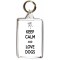 Keep Calm and Love Dogs - Double Sided - Large Keyring