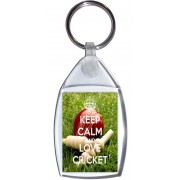 Keep Calm and Love Cricket - Keyring
