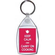 Keep Calm and Carry On Cooking - Keyring