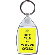 Keep Calm and Carry On Cycling - Keyring
