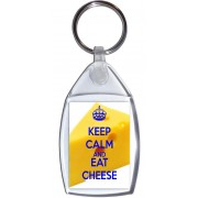 Keep Calm and Eat Cheese - Keyring