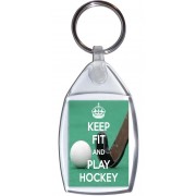Keep Fit and Play Hockey - Keyring