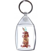 Keep Calm and Love Rabbits - Keyring