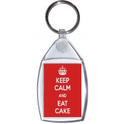 Keep Calm and Eat Cake - Keyring