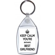 Keep Calm You're Britain's Best Girlfriend - Keyring