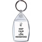 Keep Calm and Love Hedgehogs - Keyring