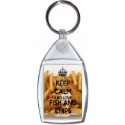 Keep Calm and Love Fish and Chips - Keyring