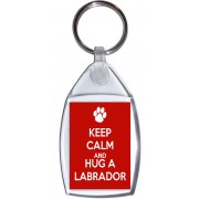 Keep Calm and Hug a Labrador - Keyring