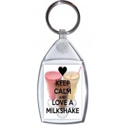 Keep Calm and Love a Milkshake - Keyring