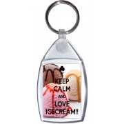 Keep Calm and Love Icecream!! - Keyring