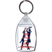 Keep Calm and Love Netball - Keyring