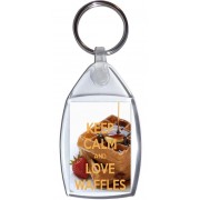 Keep Calm and Love Waffles - Keyring
