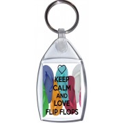 Keep Calm and Love Flip Flops - Keyring