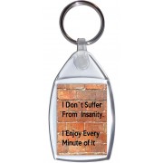 I Don't Suffer From Insanity I Enjoy Every Minute of It - Keyring
