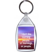 I don't like morning people, or mornings, or people. - Keyring