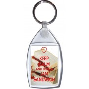 Keep Calm and Love a Jam Sandwich - Keyring