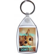 I'll Miss You. Please Don't Go. - Square Keyring