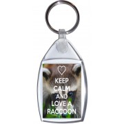 Keep Calm and Love a Raccoon - Keyring