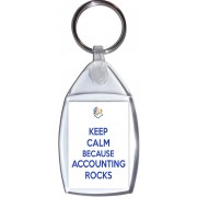 Keep Calm because Accounting Rocks - Keyring