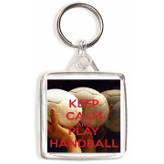 Keep Calm and Play Handball - Square Keyring