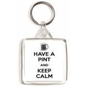 Have a Pint and Keep Calm - Square Keyring