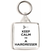 Keep Calm I'm a Hairdresser - Square Keyring