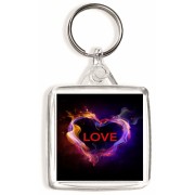 Love - Square Keyring
