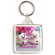 Keep Calm I'm Getting Married - Square Keyring