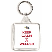 Keep Calm I'm a Welder - Square Keyring