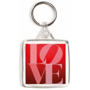 Love - Square Keyring
